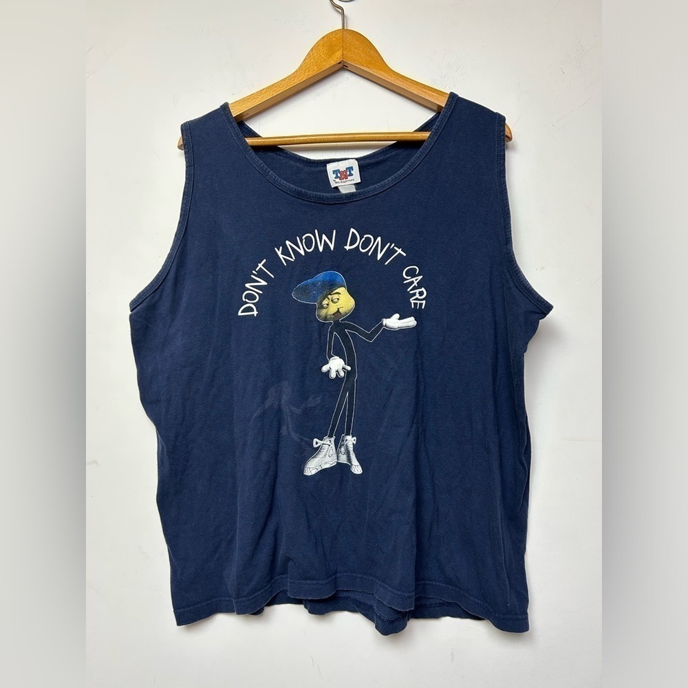 TNT‎ By Trau & Loevner Don’t know Don’t Care Vintage Shirt Men’s Blue Size L